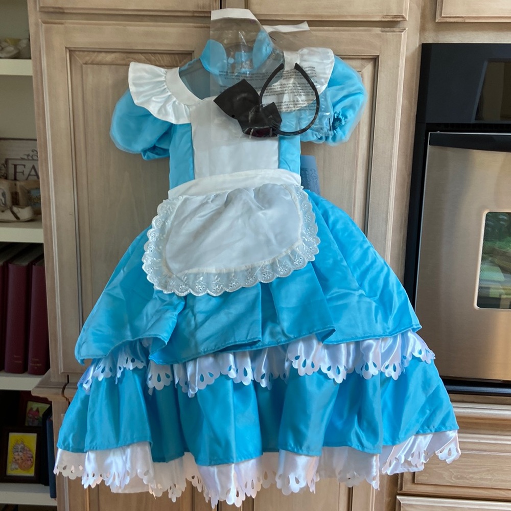 Disney Alice in Wonderland dress sz 4-6X nwt costume Halloween